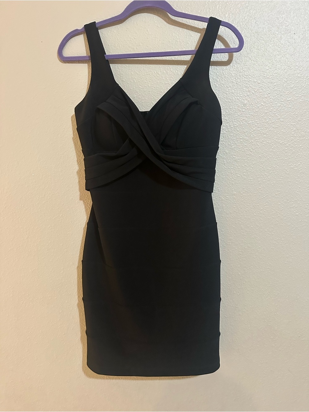 Emerald Sundae Black Twisted Bust Mini Dress